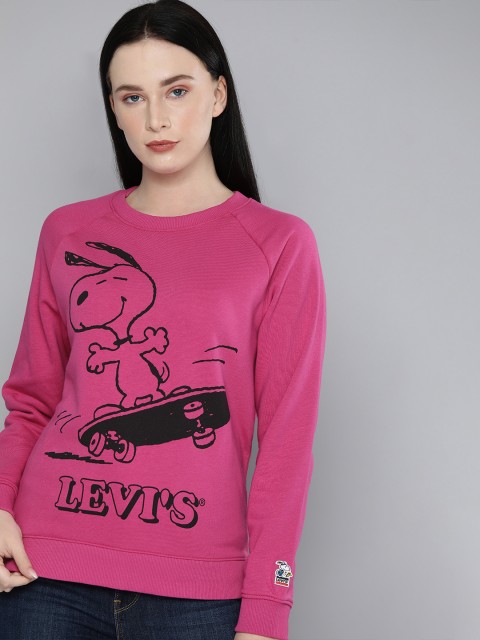 

Levis Women Pink Printed Sweatshirt