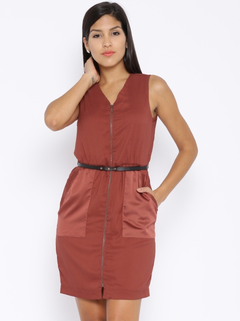 

ONLY Rust Brown Sheath Dress