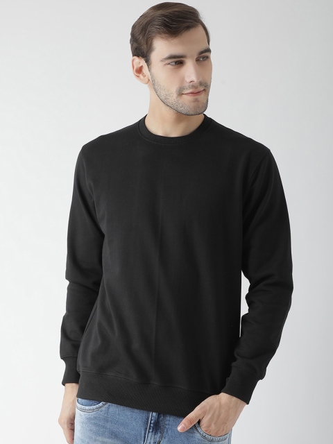 

GRIFFEL Men Black Solid Sweatshirt