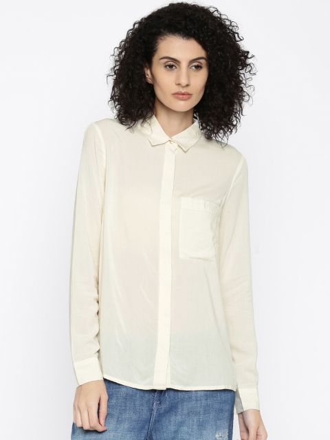 

ONLY Off-White Casual Shirt, Cream