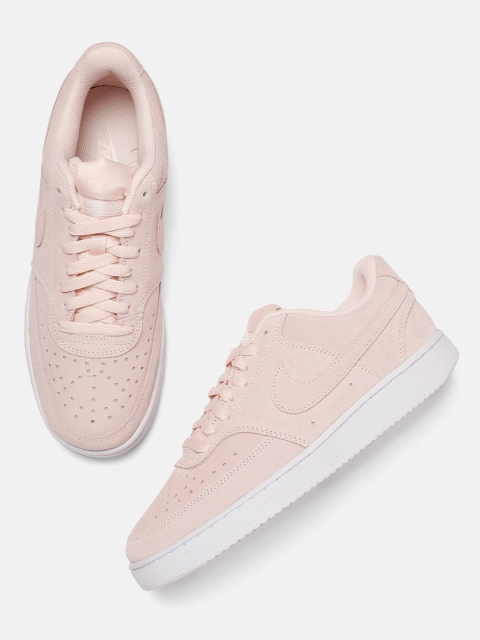 

Nike Women Pink COURT VISION Leather Sneakers
