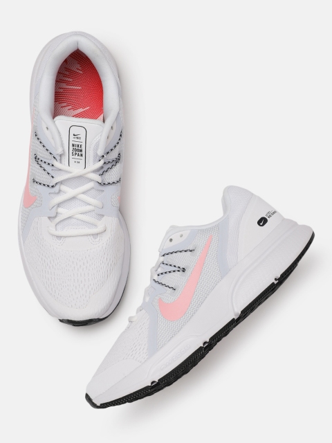

Nike Women White ZOOM SPAN 3 Running Shoes