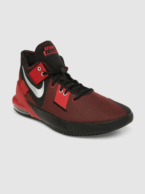 

Nike Unisex Red & Black AIR MAX IMPACT 2 Mid-Top Basketball Shoes