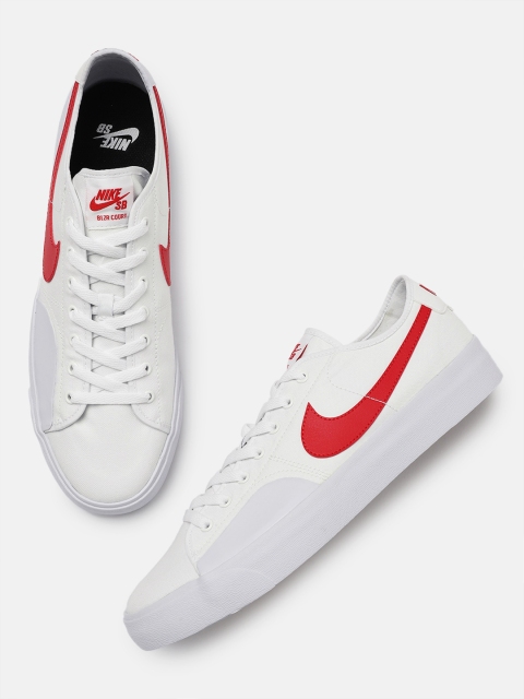 

Nike Unisex White SB BLZR COURT Skateboarding Shoes