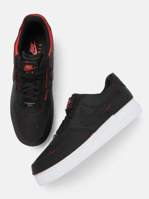 

Nike Men Black AF1/1 Leather Sneakers