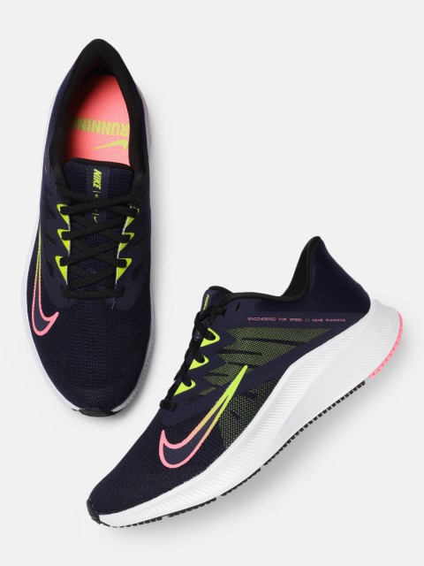 

Nike Women Navy Blue & Black QUEST 3 Running Shoes