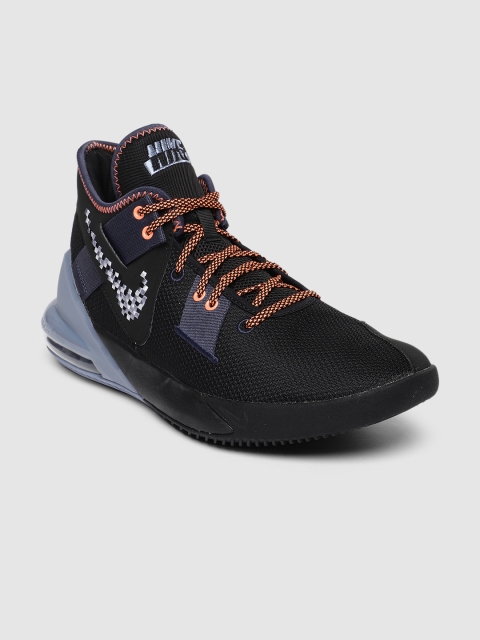 

Nike Unisex Black AIR MAX IMPACT 2 Mid-Top Basketball Shoes