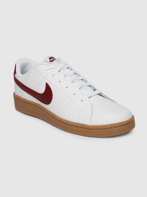 

Nike Men White COURT ROYALE 2 Leather Sneakers