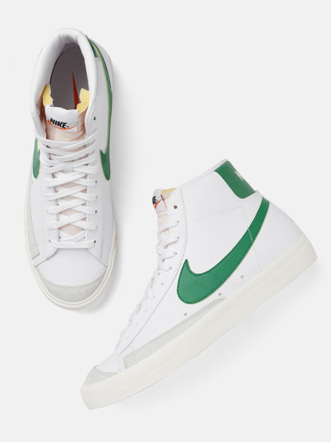 

Nike Men White Printed BLAZER '77 VNTG Leather Mid-Top Sneakers