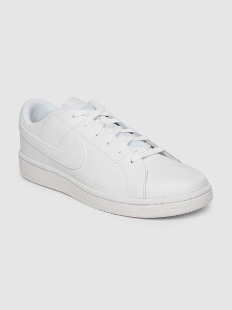 

Nike Men White COURT ROYALE 2 Leather Sneakers