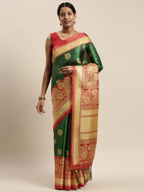 

Rajnandini Green & Brown Printed Saree