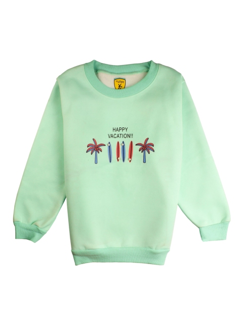 

Lil Lollipop Girls Sea Green Printed Sweatshirt