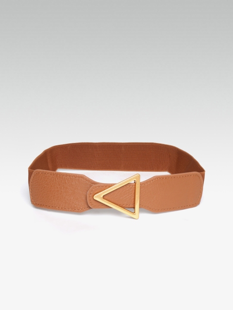 

20Dresses Women Tan Brown Self Design Stretchable Belt