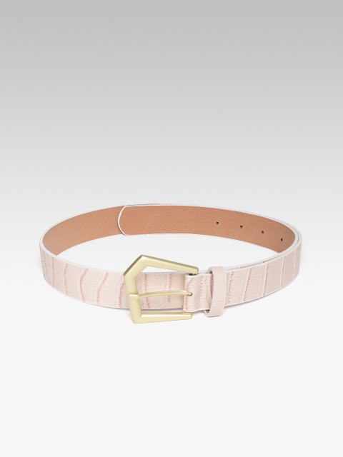 

20Dresses Women Beige Croc Textured Belt
