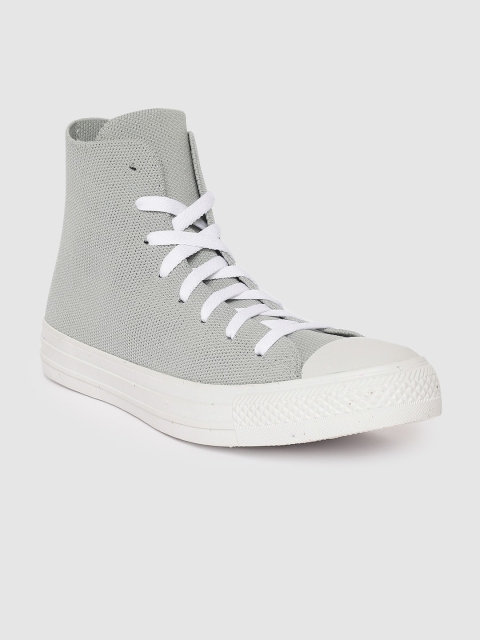 

Converse Unisex Grey Solid Mid-Top Sneakers
