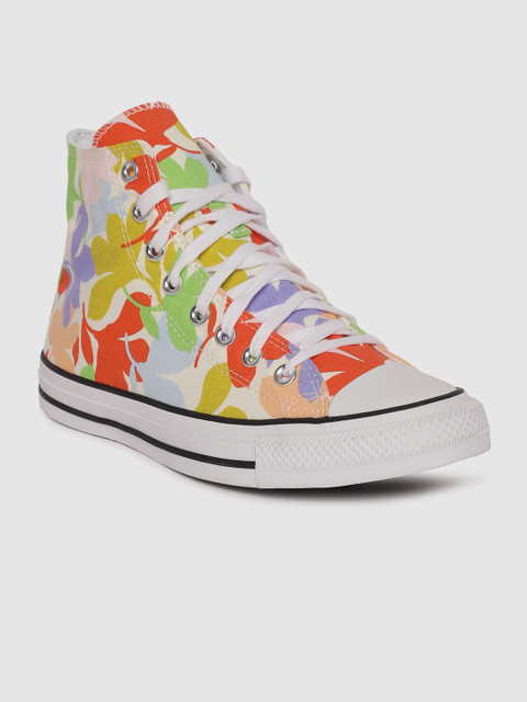 

Converse Women Multi-Coloured Printed High-Top Sneakers