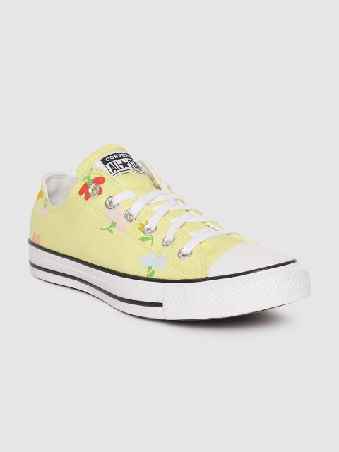 

Converse Women Yellow & Green Printed Sneakers