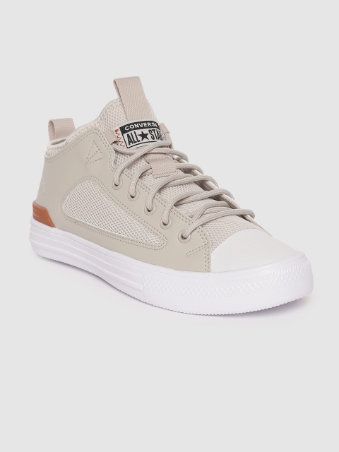 

Converse Unisex Cream-Coloured Solid Sneakers