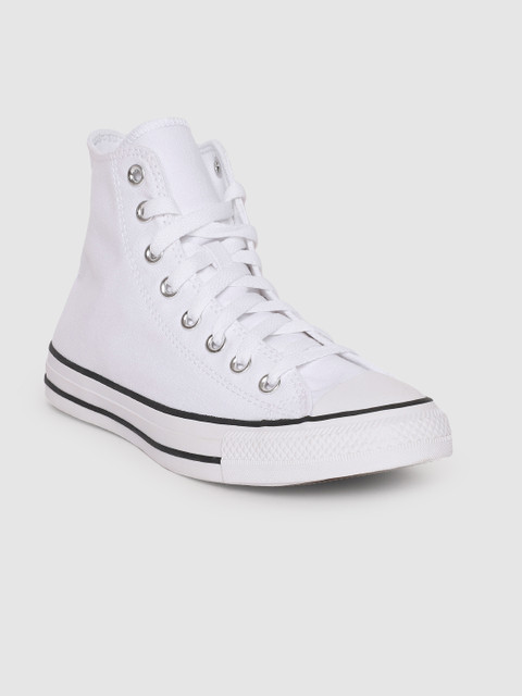 

Converse Women White Solid Mid-Top Sneakers
