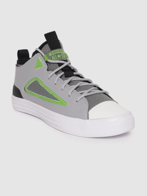 

Converse Unisex Grey & Black Solid Sneakers