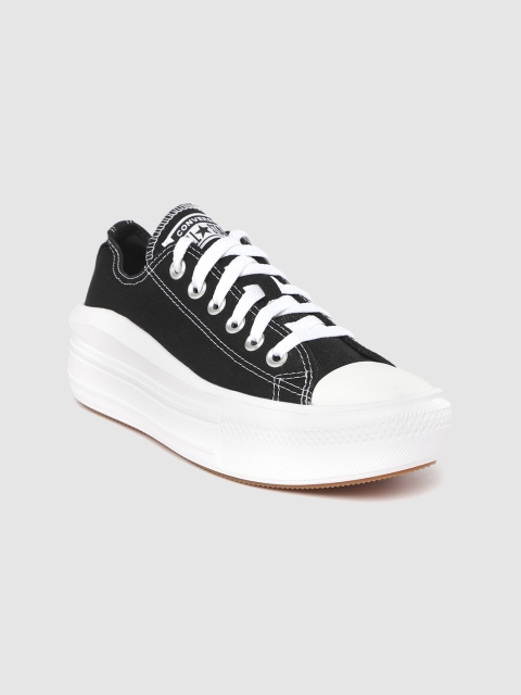 

Converse Women Black Solid Flatform Sneakers