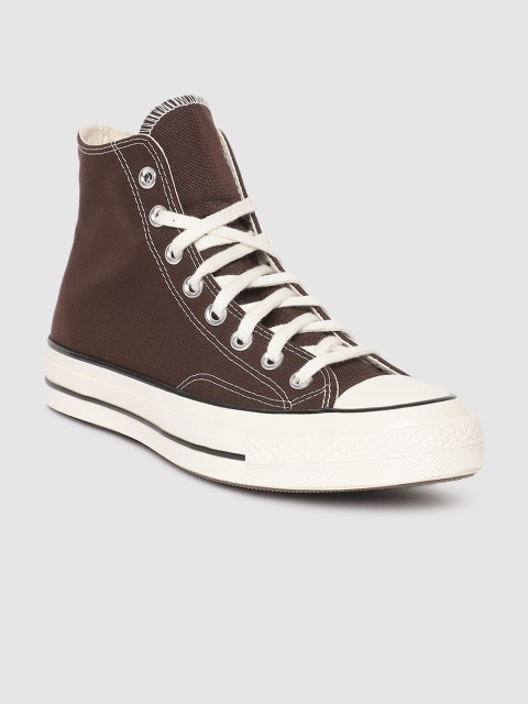 

Converse Unisex Brown Solid High-Top Sneakers