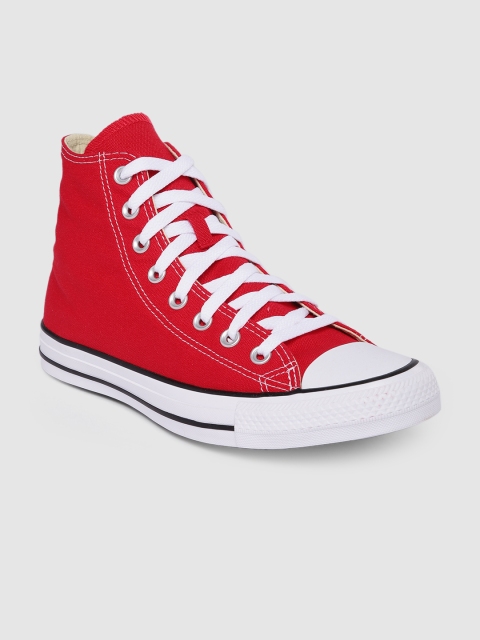 

Converse Unisex Red Solid High-Top Sneakers