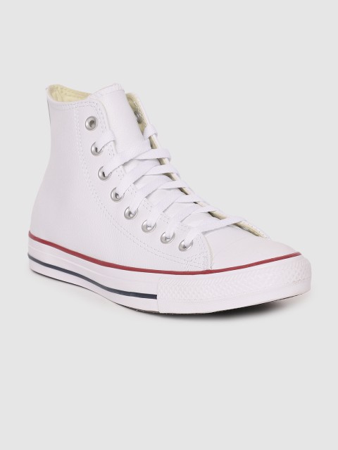 

Converse Unisex White Leather High-Top Sneakers