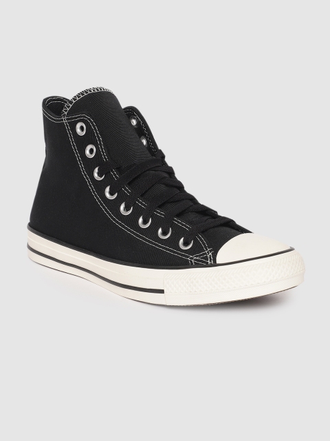 

Converse Unisex Black Solid High-Top Sneakers