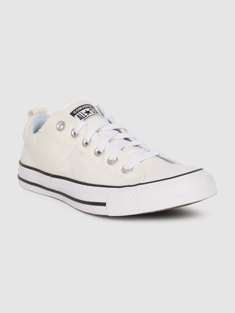 

Converse Women Off-White Solid Sneakers