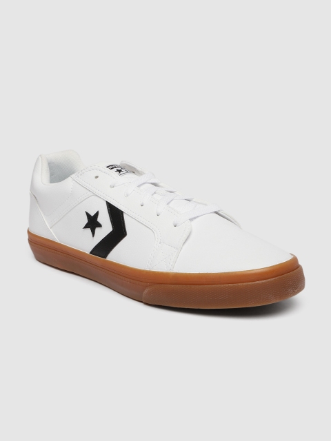 

Converse Unisex White Solid Sneakers