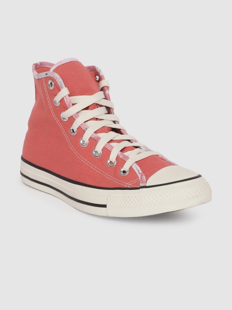 

Converse Women Orange Solid High-Top Sneakers
