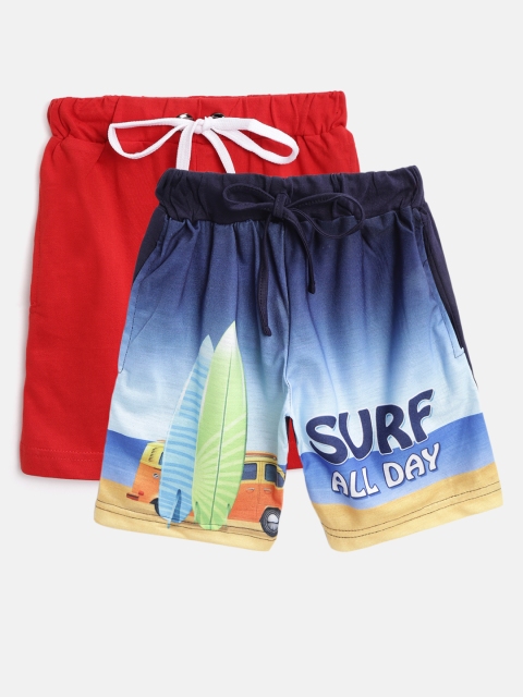 

Eteenz Boys Pack of 2 Assorted Pure Cotton Shorts