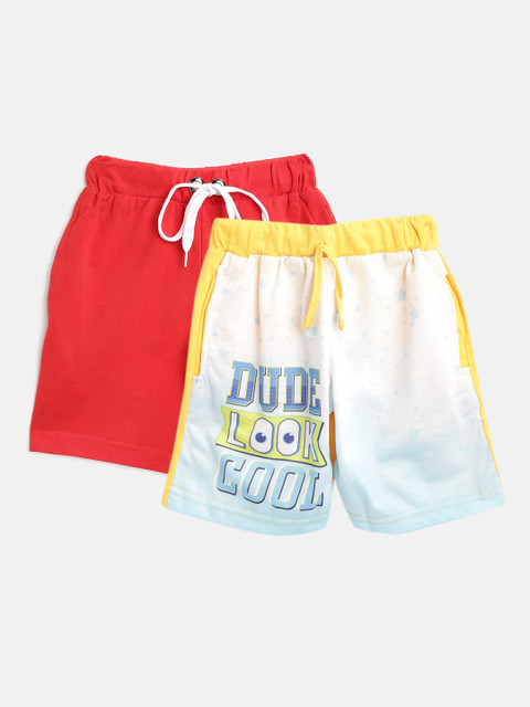 

Eteenz Boys Pack of 2 Assorted Pure Cotton Shorts