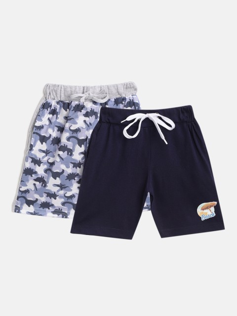 

Eteenz Boys Pack Of 2 Assorted Pure Cotton Regular Fit Shorts