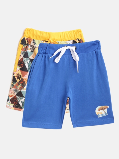 

Eteenz Boys Pack Of 2 Assorted Pure Cotton Regular Fit Shorts