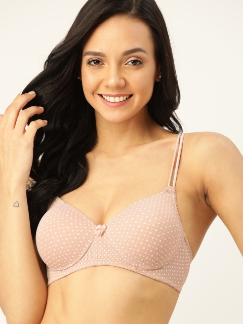 

DressBerry Mauve & White Printed Non-Wired Lightly Padded Everyday Bra DB-HLTN-BRA-011G