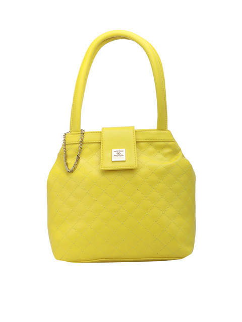 

ESBEDA Yellow Solid Handheld Bag