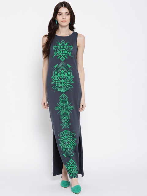 

Vero Moda Navy Printed Maxi Dress, Navy blue
