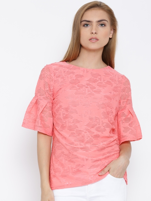 

Vero Moda Pink Polyester Top with Embossed Detail