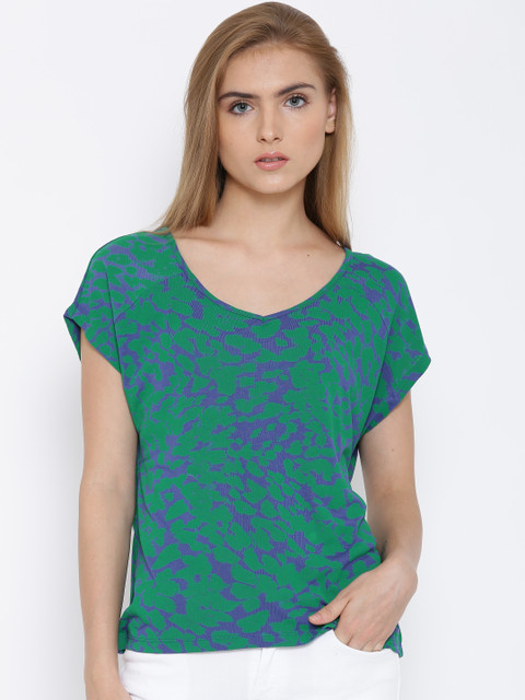 

Vero Moda Blue & Green Printed Top