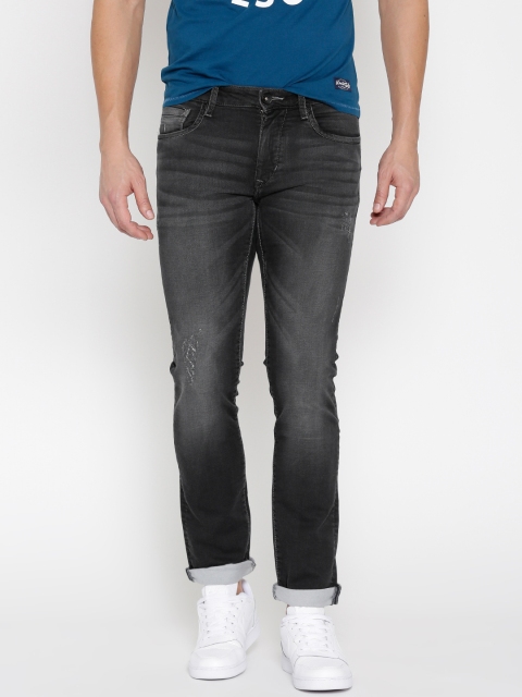 

Flying Machine Charcoal Grey Washed Slim Michael Fit Stretchable Jeans