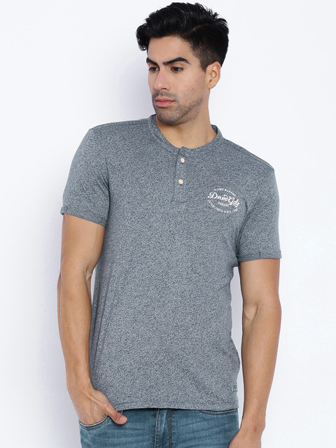 

Flying Machine Grey Henley T-shirt