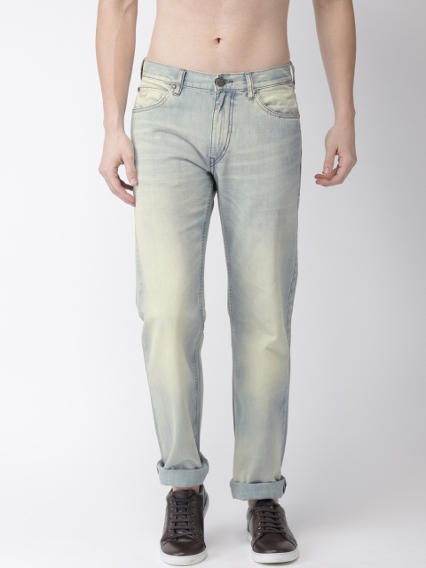 

Flying Machine Men Blue Bruce Straight Fit Mid-Rise Clean Look Jeans