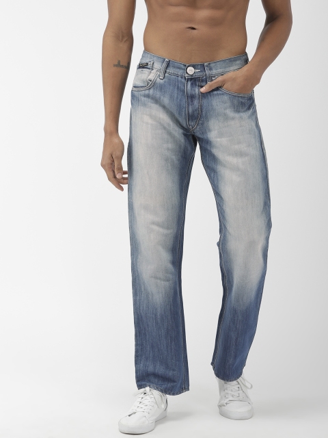 

Flying Machine Men Blue Bruce Straight Fit Mid-Rise Clean Look Jeans