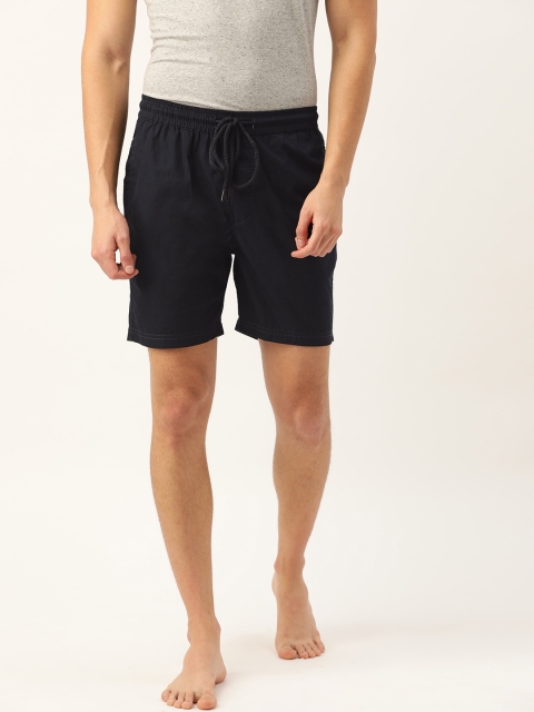 

Sweet Dreams Men Navy Blue Solid Cotton Lounge Shorts