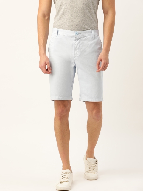 

Sweet Dreams Men Blue Solid Pure Cotton Regular Fit Chino Shorts