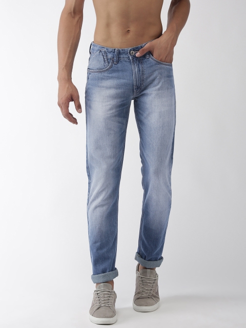 

Flying Machine Men Blue Washed Prince Slim Fit Mid-Rise Clean Look Jeans