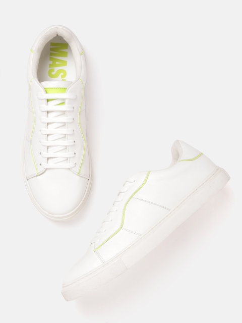 

Mast & Harbour Men White Solid Sneakers