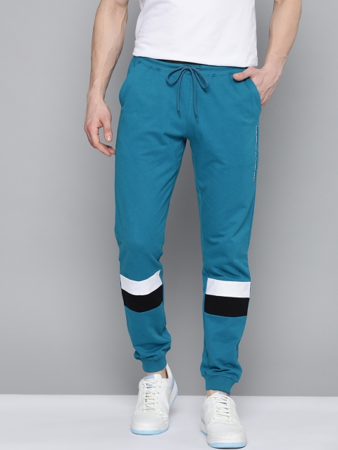 

Mast & Harbour Men Teal Blue Solid Joggers